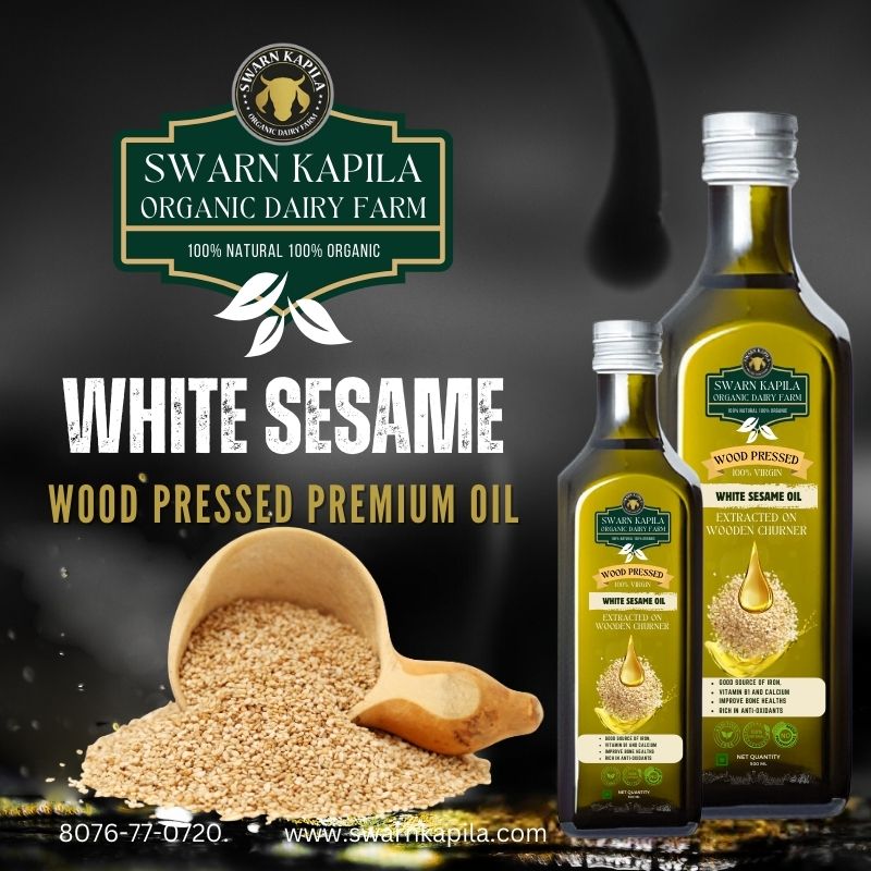 Premium Wood Pressed White Sesame Oil